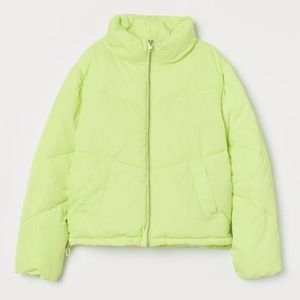 h & m yellow puffer